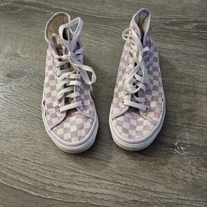 Vans Purple and White Skate Shoes